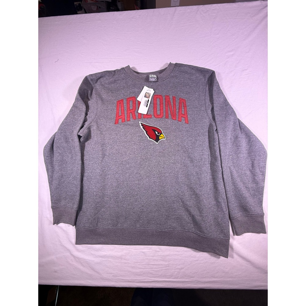CSA Arizona Cardinals Sweatshirt Mens XL Gray NEW NFL Football Fleece